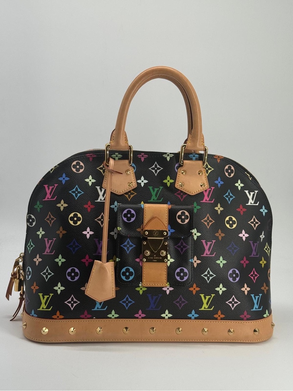 Louis Vuitton Murakami Takashi Alma GM Handbag Monogram Black